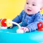 Premergator interactiv,Bright Starts, Giggling Safari, Reglabil pe 3 inaltimi diferite, De la 6 luni, Suporta 11 kg, Multicolor - 5