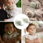 Set 2 suzete bebelusi, BabyOno, 6-18 luni, Varf aplatizat bilateral, Dezvoltare corecta a muscaturii, Maner fosforescent, Scut ventilat Air Flow, Fara BPA, Usor de sterilizat, Verde/ Bej - 12