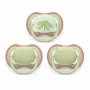 Set 3 suzete bebelusi, Philips Avent, Ultra Air Day & Night, Ortodontice, Silicon moale, Ventilate, Senzatie naturala, Fara BPA, 6-18 luni, Bej/Palmier - 7