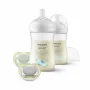 Set biberoane si suzete bebelusi, Philips Avent, Natural Response, 2x Biberoan 260 ml, Tetine cu debit mediu, 2x Suzeta Ultra Air 0–6 luni, Silicon, Fara BPA, Unisex - 1
