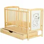Set Patut din lemn Babyneeds cu sertar + Saltea Cocos Confort II + Protectie impermeabila Qmini - 8