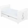 Set Patut din lemn bebe Babyneeds, Nadia II cu sertar, 120x60 cm, Alb + Saltea patut bebe, Cocos Confort II, Cu fibre de cocos si strat de burete, 120x60x10 cm + Protectie impermeabila, Pentru patuturi 120x60 cm, Alb - 6
