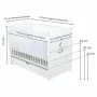Set Patut din lemn bebe Babyneeds, Nadia II cu sertar, 120x60 cm, Alb + Saltea patut bebe, Cocos Confort II, Cu fibre de cocos si strat de burete, 120x60x10 cm + Protectie impermeabila, Pentru patuturi 120x60 cm, Alb - 7