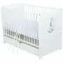 Set Patut din lemn bebe Babyneeds, Nadia II cu sertar, 120x60 cm, Alb + Saltea patut bebe, Cocos Confort II, Cu fibre de cocos si strat de burete, 120x60x10 cm + Protectie impermeabila, Pentru patuturi 120x60 cm, Alb - 9