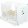 Set Patut din lemn bebe Babyneeds, Nadia II cu sertar, 120x60 cm, Alb + Saltea patut bebe, Cocos Confort II, Cu fibre de cocos si strat de burete, 120x60x10 cm + Protectie impermeabila, Pentru patuturi 120x60 cm, Alb - 12