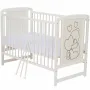 Set Patut din lemn bebe Qmini, Timmi Heart, 120x60 cm, Alb + Saltea patut bebe, Cocos Confort II, Cu husa detasabila, Antialergica, 120x60x10 cm + Protectie impermeabila, Pentru patuturi 120x60 cm, Alb - 8