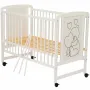 Set Patut din lemn bebe Qmini, Timmi Heart, 120x60 cm, Alb + Saltea patut bebe, Cocos Confort II, Cu husa detasabila, Antialergica, 120x60x10 cm + Protectie impermeabila, Pentru patuturi 120x60 cm, Alb - 9