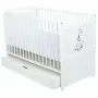 Set Patut din lemn Nadia II Girafa 120x60 cm + Saltea Cocos Confort II + Protectie impermeabila Qmini - 8