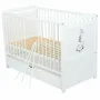 Set Patut din lemn Nadia II Girafa 120x60 cm + Saltea Cocos Confort II + Protectie impermeabila Qmini - 10