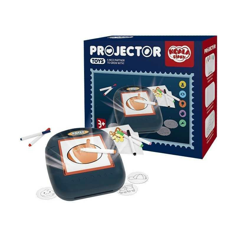 Proiector desen cu 20 sabloane si 6 carioci 22.5 x 18 x 6 cm koala diary kd80309