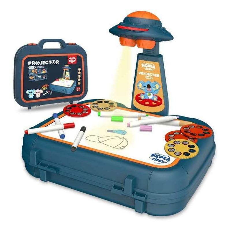 Proiector desen tip valiza cu 6 diapozitive si 6 carioci incluse koala diary kd80307