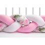 Sensillo - Aparatoare laterala pat Floricele Impletit, 210 cm, Roz - 14