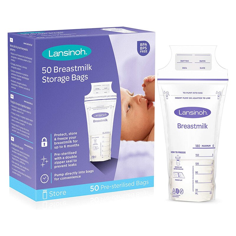 Lansinoh - Pungi de stocare lapte matern x 50 buc