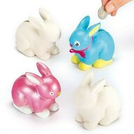 Baker Ross - Set creativ Pusculite Iepuras , 4 buc, Din ceramica