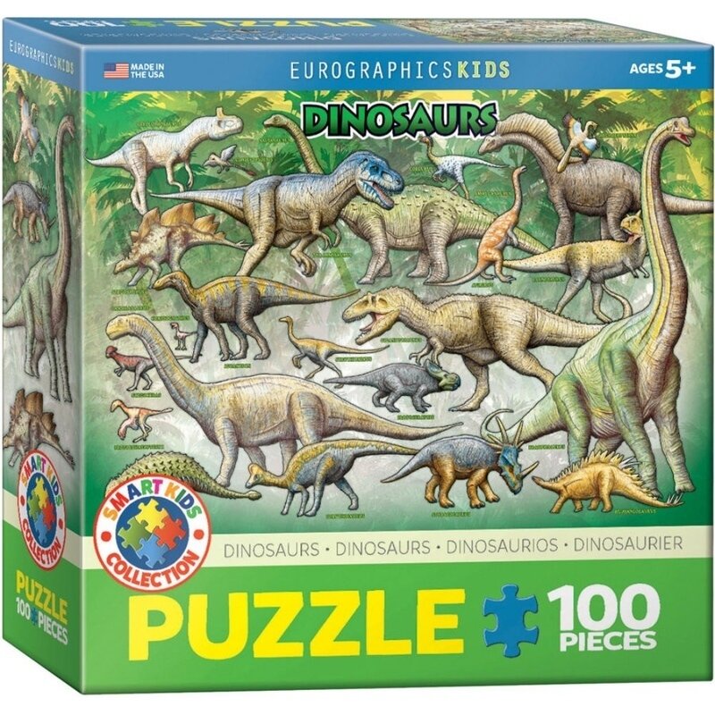 Puzzle 100 piese Dinosaurs