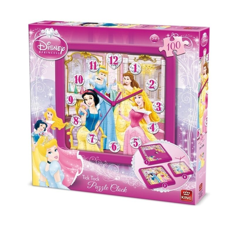 Puzzle 100 piese si Ceas Disney Princess