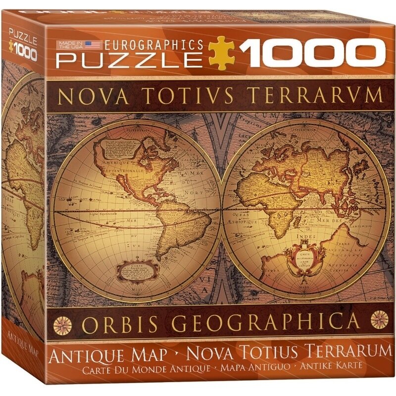 Puzzle 1000 piese Antique Map, Nova Totius Terrarum