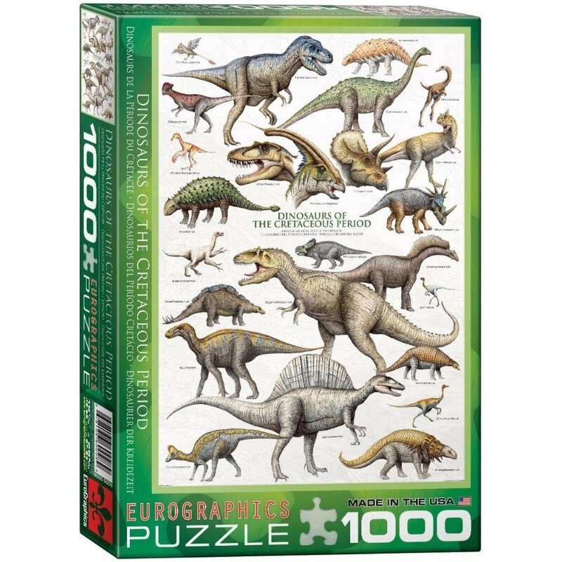 Puzzle 1000 piese Dinosaurs of the Cretaceous Period