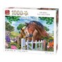 Puzzle 1000 piese Horses at the gate - 1