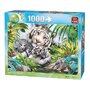 Puzzle 1000 piese Tigru Siberian alb - 1