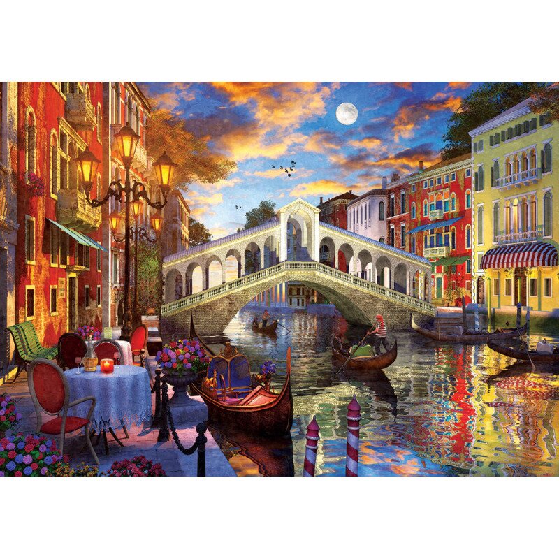 Puzzle 1500 piese - Rialto Bridge, Venice