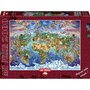 Puzzle 2000 piese World Wonders Illustrated Map - MARIA RABINKY - 1
