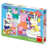 Puzzle personaje Purcelusa Peppa - Dupa-amiaza fericita , Puzzle Copii , 3 x 55 piese, piese 165