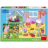 Puzzle personaje Purcelusa Peppa in vacanta , Puzzle Copii , 3 x 55 piese, piese 165
