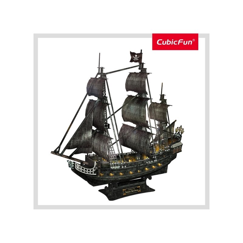 CUBICFUN - Puzzle 3D Nava Queen Anne cu Led Puzzle Copii, piese 340