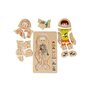 MamaMemo - Puzzle din lemn Corpul omenesc (baiat) , Puzzle Copii , In straturi, piese 36 - 6