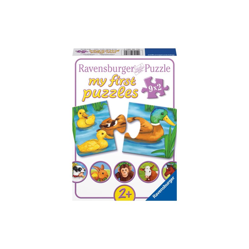 Ravensburger - Puzzle Animale adorabile, 9x2 piese