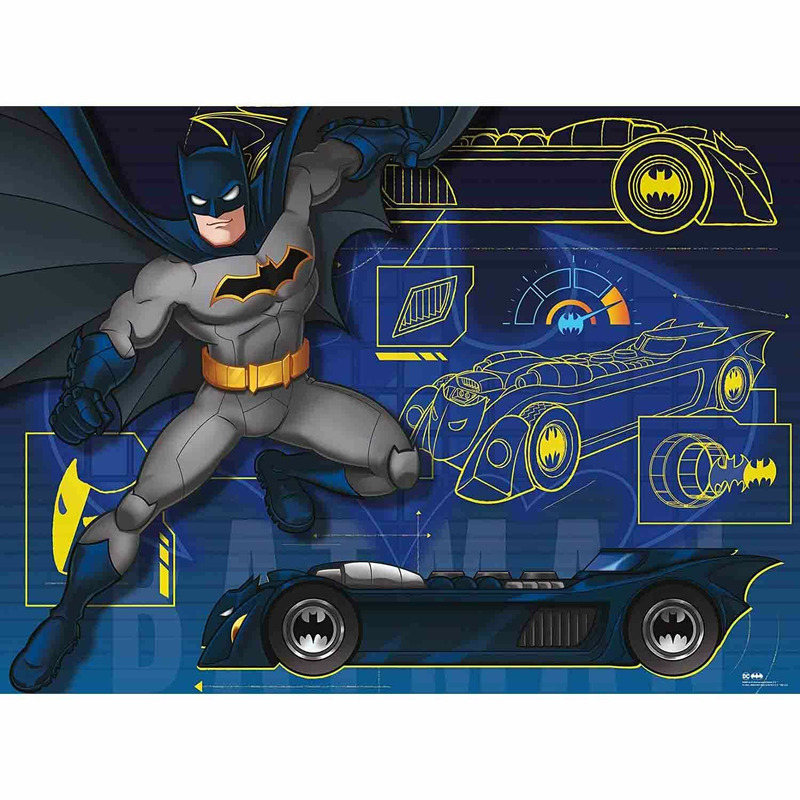 Puzzle Batman Cu Masina, 100 Piese