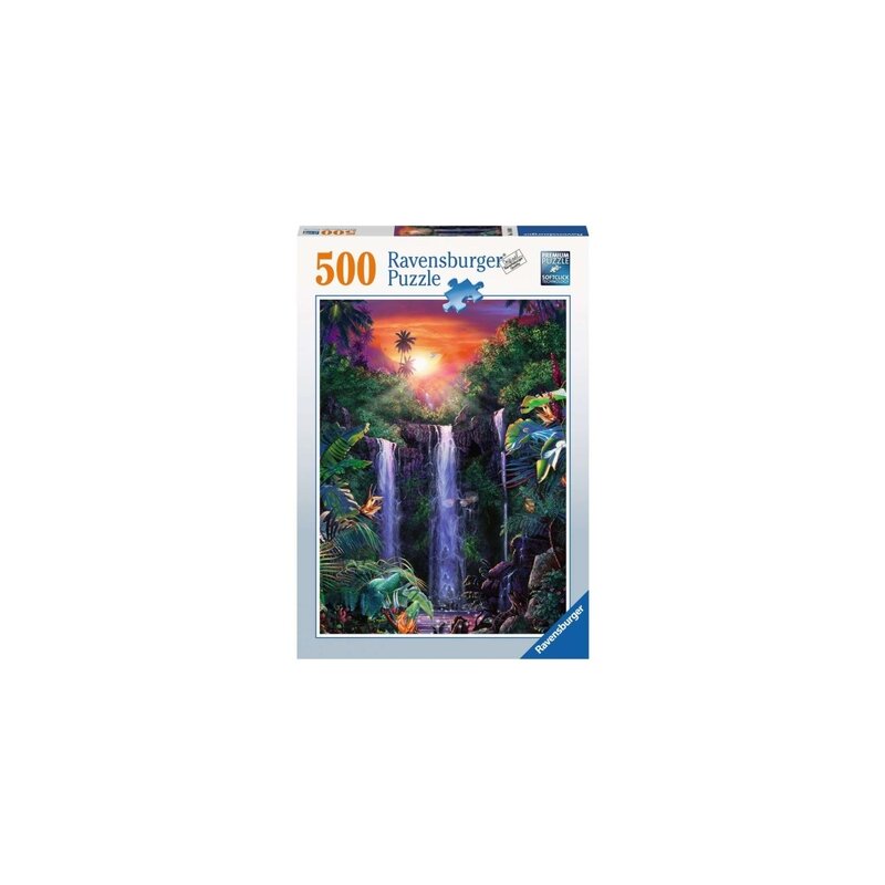 Ravensburger - PUZZLE CASCADA IN JUNGLA, 500 PIESE