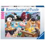 Ravensburger - Puzzle animale Catei la piscina Puzzle Adulti, piese 1000 - 1