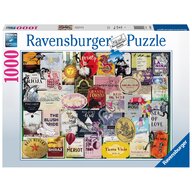 Ravensburger - Puzzle gastronomie Colectia etichete de vin Puzzle Adulti, piese 1000