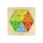 Panou educativ creativ Hexagon colorat, din lemn, +3 ani, Masterkidz - 1