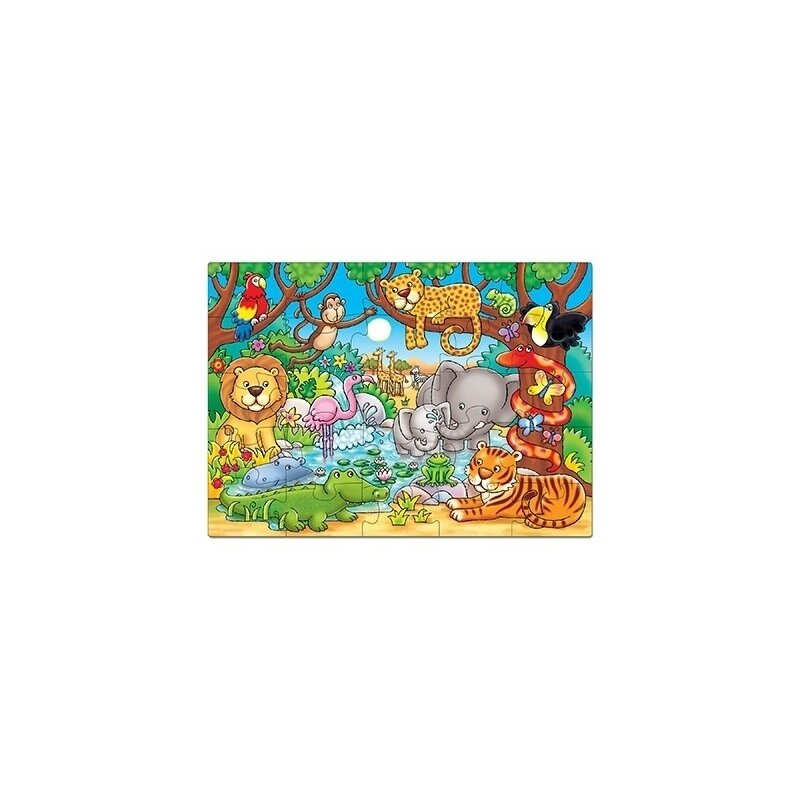 Orchard toys - Puzzle cu activitati Cine este in jungla? - Who\'s in the jungle?