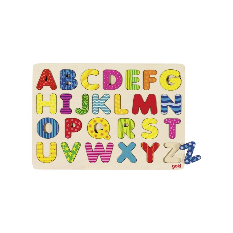 Goki - Puzzle cu alfabet - Curcubeu