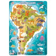 Puzzle cu rama - America de Sud (53 piese)