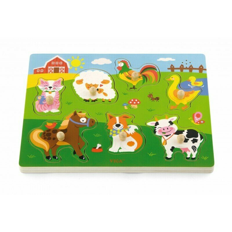 Viga - Puzzle sonor Animale , Puzzle Copii, piese 7