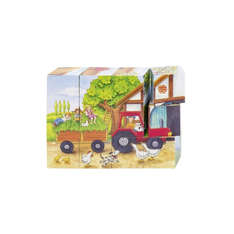 Goki - puzzle cuburi - anotimpurile la ferma