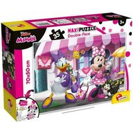 Lisciani - Puzzle personaje Minnie si Daisy la cumparaturi Maxi, Cu desen de colorat Puzzle Copii, piese 35