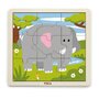 Viga - Puzzle din lemn Elefant , Puzzle Copii , Cu piese mari, piese 9 - 1