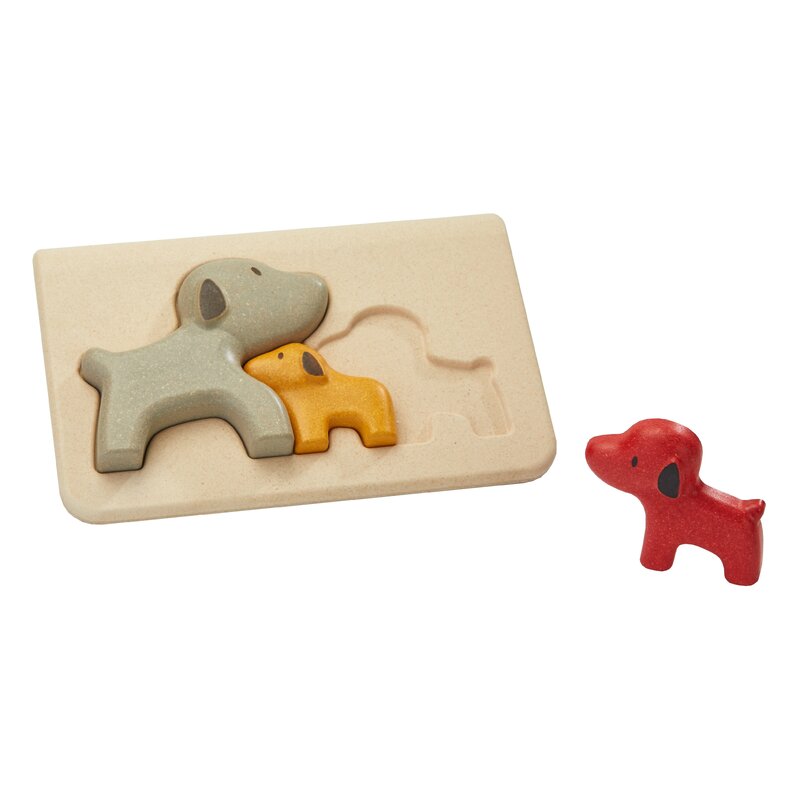 Plan toys - Puzzle din lemn cu catelusi