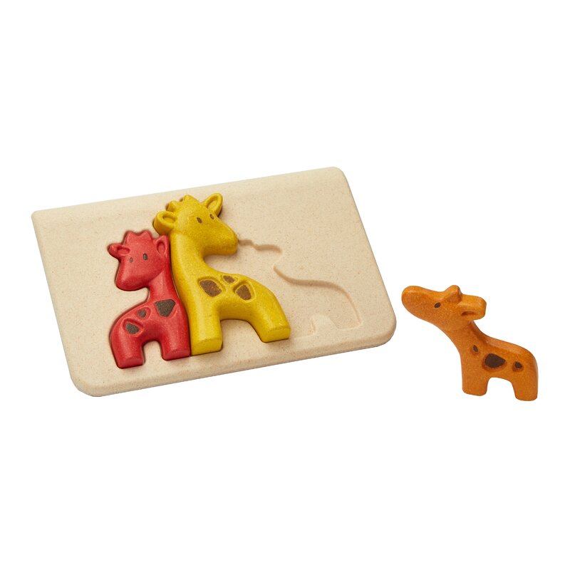 Plan toys - Puzzle din lemn cu girafe