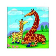 MamaMemo - Puzzle educativ girafe, 18m+ 