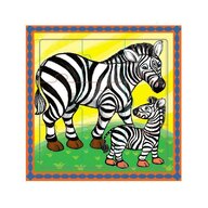 MamaMemo - Puzzle educativ zebre, 18m + 
