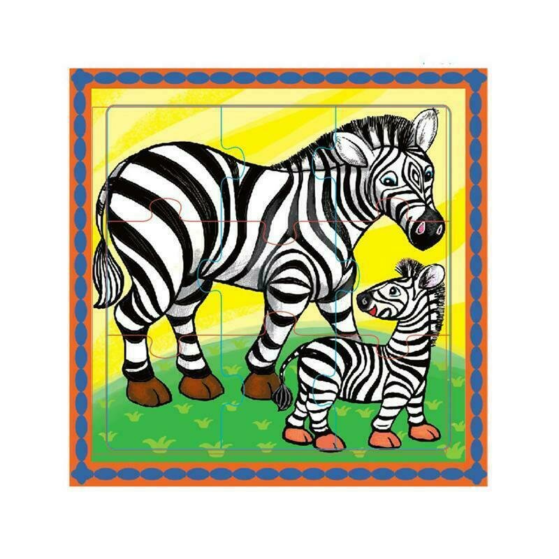 MamaMemo - Puzzle educativ zebre, 18m +
