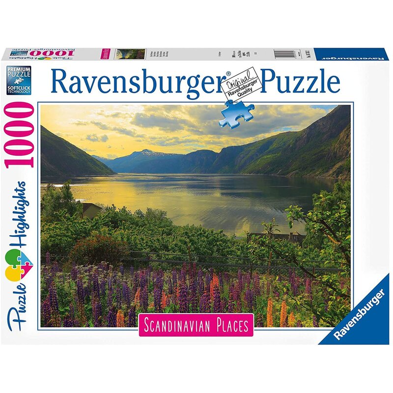 Ravensburger - Puzzle peisaje Fiord Suedia , Puzzle Copii, piese 1000