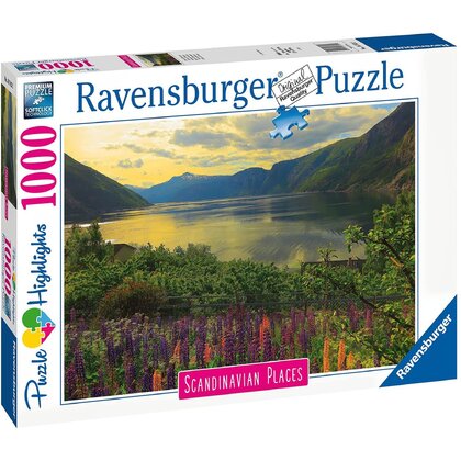 Ravensburger - Puzzle peisaje Fiord Suedia , Puzzle Copii, piese 1000